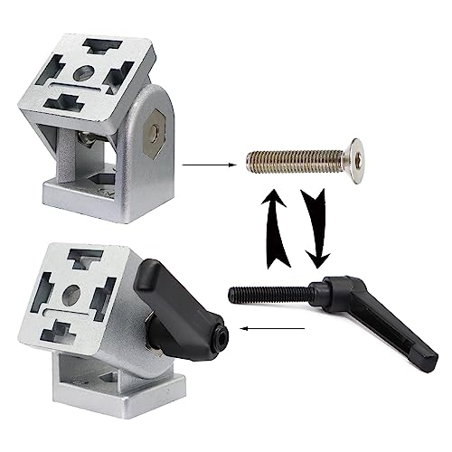 Connecteur d'angle réglable 4040 rainure 8 pour profilé alu avec levier
