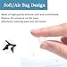 TORWOL Self-Adhesive Air-Cushion Nose Pads, 10 Pairs Silicone Anti-Slip Air Bag Nose Pieces for Glasses Sunglasses,Black-L