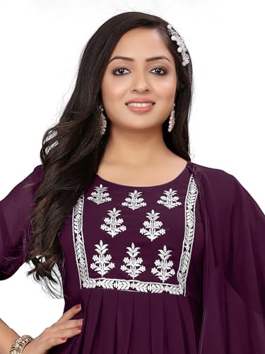 Image of Women's Georgette Fabric Kurti with Dupatta for Any Occassion | Kurti Set for Women