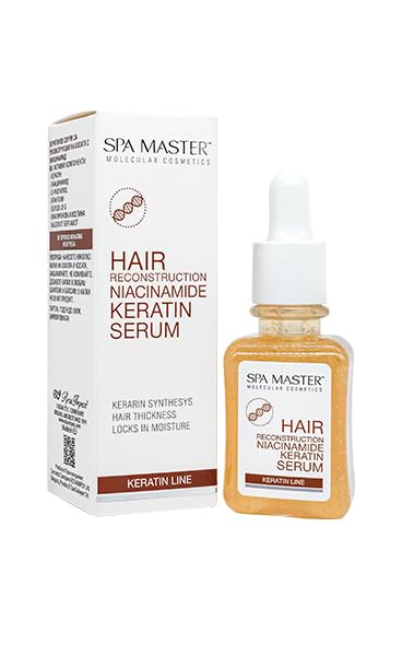 Spa Master - Keratin Line - Sérum de queratina para la reconstrucción del cabello con niacinamida, 45 ml