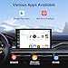 Carplay/Android Auto Wireless Adapter, 6-in-1 Ai Box, 4G LTE, GPS, DriveChat, Dual Bluetooth/WiFi, Plug & Play for 2016+ Wired CarPlay/Android Auto CB6A (CB6A-BK)