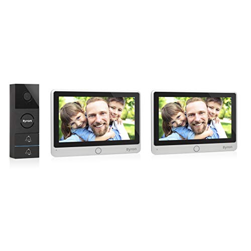 Video-Gegensprechanlage mit zwei 7 Zoll HD Touchscreen 720p (erweiterbar) Videoaufnahmefunktion Nachtsicht, DIC-24122