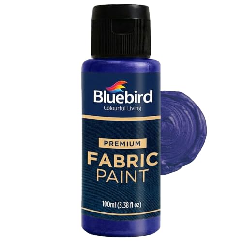 Image of BLUEBIRD Fabric Paint Iridescent Storm Purple - 3.4 Fl Oz / 100 ML