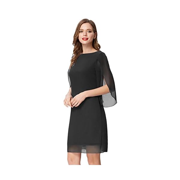 GRACE-KARIN-Women-Loose-Chiffon-Dress-Elegant-Evening-Dress-for-Cocktail-Party GRACE KARIN Women Black tie Dresses 2023 Summer Wedding Guest Dress Black XL