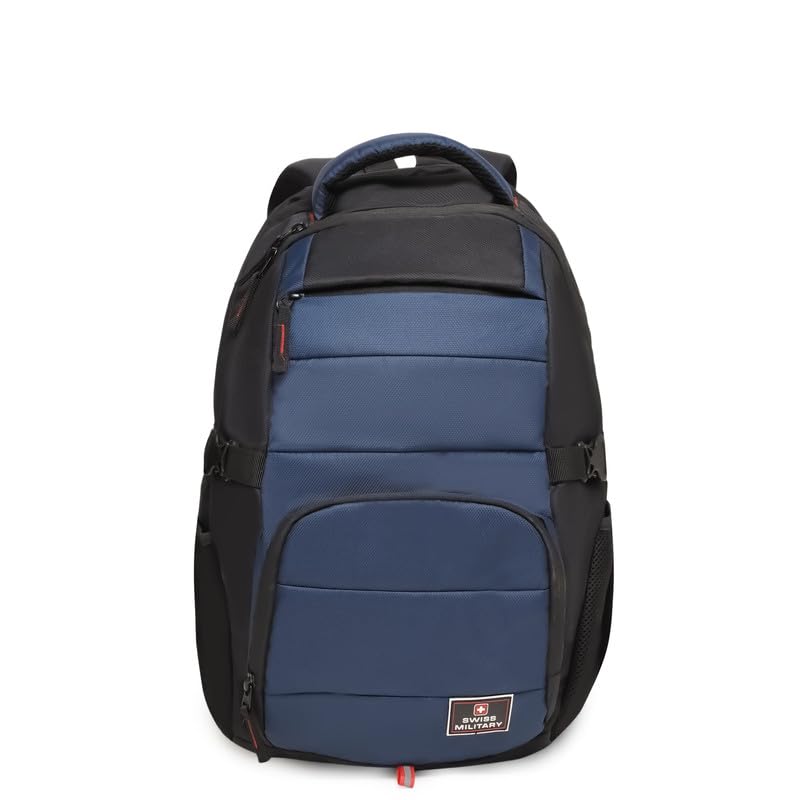 Swiss Military TRONE Navy Blue Laptop Backpack Fits up to 15.4 Inch Laptop Compartment with Dual Quick Access Pockets, Polyester, 34 LTR (B0D4DXN8VH) Amazon Price History, Amazon Price Tracker