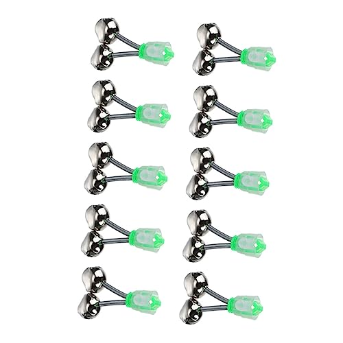 ifundom Night Fishing Alert Bells 10pcs Fishing Rod Clip-on Bells Fish Bite Alarm for Gear