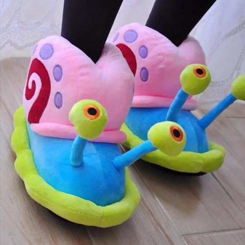 Women Winter Lovely Cute Gary Snail Slippers Warm Cute Cartoon Snail Cotton Slides House Shoes Foot Wear Indoor Shoes2