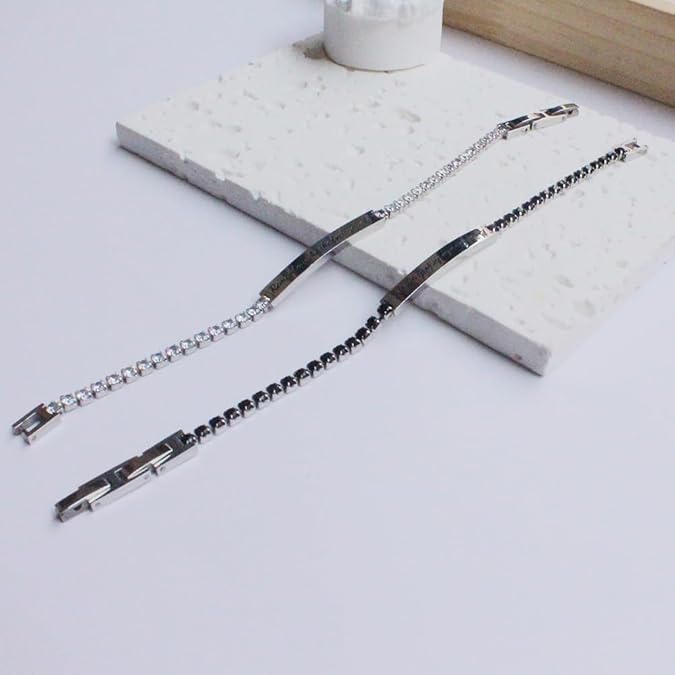 Remember Who The Fuck You Are Bracelet, Motivational Crystal Energy Chain Bracelets Inspirational Stainless Steel Engraved Bracelet For Women Men Jewelry Gift4