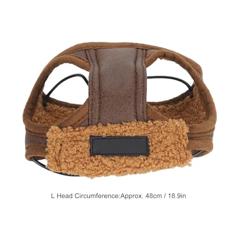 Fliegermütze für Hunde, Weich, Warm, Modisch, Retro-Mütze mit Ohrenklappe für Kaltes Wetter, für den Täglichen Gebrauch (L)