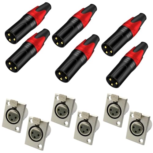 IMAGINEA 6 XLR Male Connecter with 6 Female XLR Socket | Audio Ca...
