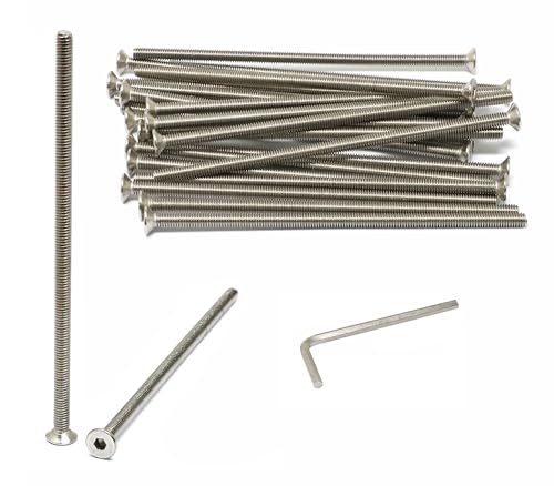 iexcell 25 pc M4 x 100mm vis acier inox 304 tête plate