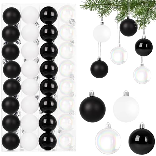 32 Stück Perlglanz Weihnachtskugeln Set,4CM Christbaumkugeln Kunststoff...