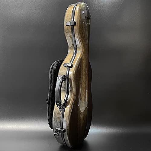 LANDTOM Estuche de violín de fibra de carbono 4/4 de tamaño completo, mochila para violín con correas dobles para el hombro, resistente a la presión y al desgaste, funda de violín transportable por