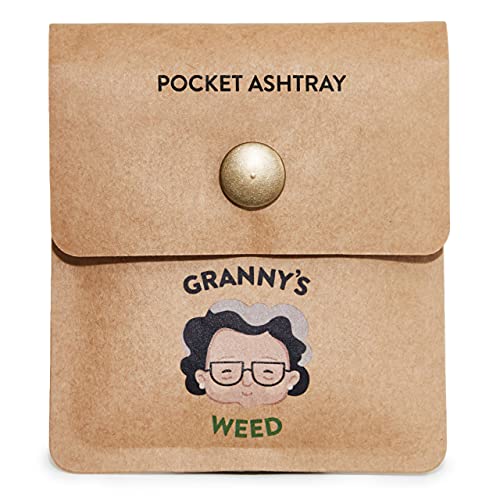 Granny´s Taschenaschenbecher | Pocket Ashtray für unterwegs | 2 Stück | handlicher Aschenbecher to go | 7,5 x 9 cm | Ascher für jede Hosentasche | Umweltschutz Cover
