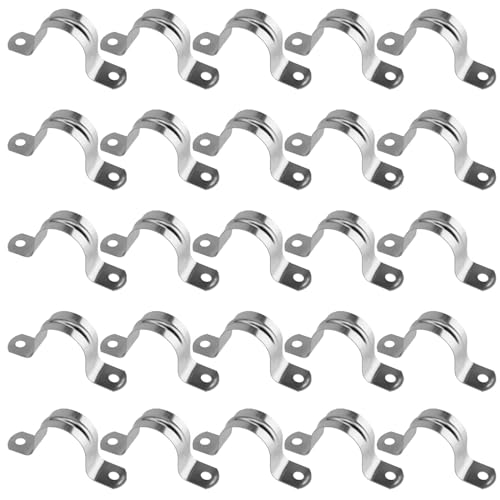 Uxcell 304 Stainless Steel Pipe Straps - 16mm (0.6") Rigid Clamps, 2 Hole, 8 Pack - View #10