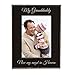 CustomGiftsNow My Granddaddy Now My Angel in Heaven Laser Engraved Faux Leather Black Leatherette Wall Hanging/Tabletop Picture Group Family New First Time Seeing Grandchild Baby Photo Frame