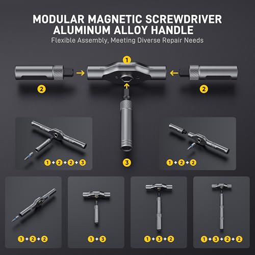 42 in 1 Magnetic Screwdriver, Screwdriver Set, Multi Bit Ratcheting Screw Driver Set with Storage Case Repair Tool Kit for Computer, Eyeglass, Bicycles, Watch, Ring Doorbell, Furniture and DIY 3 42 in 1 Magnetic Screwdriver, Screwdriver Set, Multi Bit Ratcheting Screw Driver Set with Storage Case Repair Tool Kit for Computer, Eyeglass, Bicycles, Watch, Ring Doorbell, Furniture and DIY - Image 3