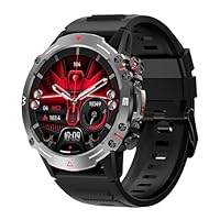 Armfit HULK Smart watch with AMOLED Always On Display Smartwatches for men, BT Calling Waterproof Fitness Watch with Heart Sleep Monitor for Android iOS (Black)