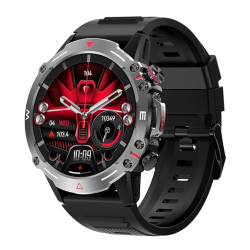 Image of Armfit HULK Smart watch with AMOLED Always On Display Smartwatches for men, BT Calling Waterproof Fitness Watch with Heart Sleep Monitor for Android iOS (Black)