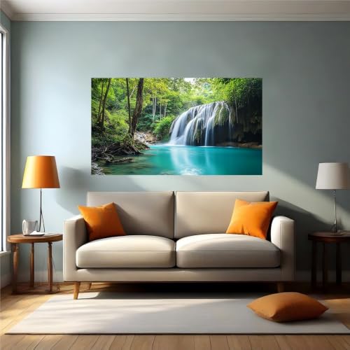 Vinilo pared de cascada para crear un oasis de relajacion en el bano de casa 2