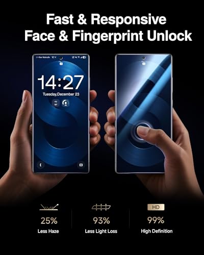 Image of SMARTDEVIL [3 Pack for Samsung Galaxy S25 Plus Screen Protector, Finger Print Reader Compatible, Fast & Easy Installation, Clear 9H Tempered Glass Film, Alignment Frame [Dust-Free & Bubble-Free]