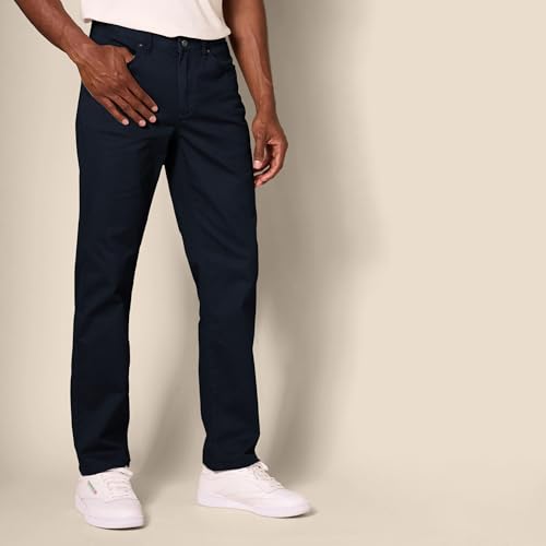 Amazon Essentials Herren 5-Pocket-Stretch-Twillhose, Gerade Geschnitten, Marineblau, 34W / 30L
