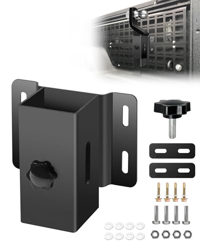 Hitch Holder Truck Bed 2-inch Trailer Hitch Storage Bracket Holds 200 Pounds Fit for Molle Panel