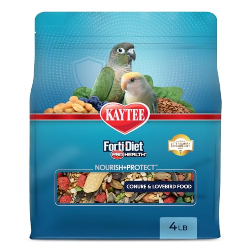 Kaytee Forti-Diet Pro Health Nourish+Protect Conure & Lovebird Food, 4 lb