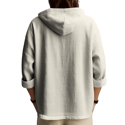 Mens Shirts Casual Funny Gym Graphic Long Sleeve Henley Fall Lightweight Pullover Thin Oversized Hoodie Fashion Tops2