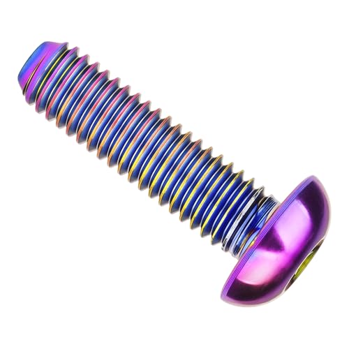Image of Titanium Bolt M4x6 8 10 12 15 20mm Hex Head Screws for Bicycle Pack of 4 (Rainbow, M4x15mm)