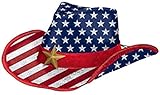 Amscan Party Supplies Shindigz Patriotic Printed Cowboy Hat, One Size, Multi Color