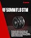 Canon RF 50mm F1.8 STM Objektiv | Kompakt und leicht, hohe Lichtstärke von 1:1,8, kompatibel mit Allen Canon Kameras der EOS R Serie Schwarz