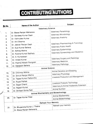 Image of Vet Rapidex - 2023 A Ready Reckoner to Veterinary Science, Animal Science, Animal Biochemistry and Biotechnology [Paperback] Biswa ranjan maharana M.V.Sc. Ph.D (ICAR-IVRI)