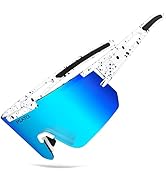 PSATCL Polarized Sunglasses for Men Women, UV400 Outdoor Sports Windproof Cycling Sunglasses for ...