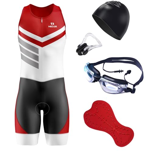 Herren Trisuit Triathlonanzug Einteiler mit leichtem Sitzpolster，Triathlon Anzug Herren, Trisuit Einteiler, Triathlonanzug, Triathlon Einteiler Trisuits,Herren Fahrrad-Skinsuit (TYP-1,S)