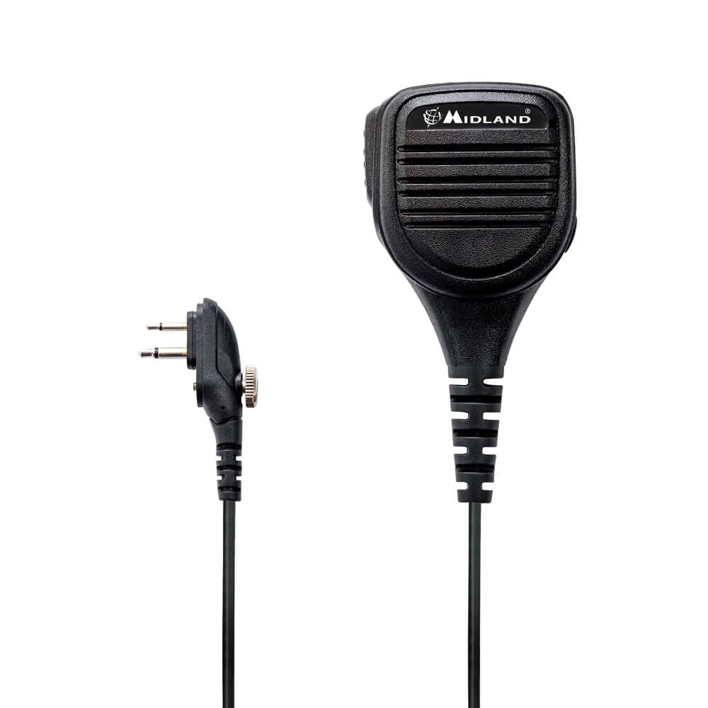 Midland G18 Pro, Two-Way-Funkgerät Walkie Talkie, 99 PMR446-Kanäle, Militärstandard Walkie Talkie, IP67-zertifiziert, Li-Ionen-Akku, Tischladegerät, Gürtelclip, schwarz
