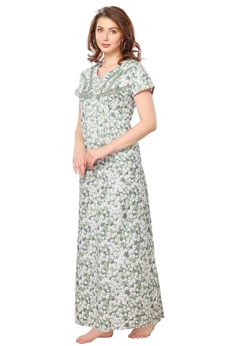 Image of Soulemo Women's Pure Cotton Floor Length Nighty 1663