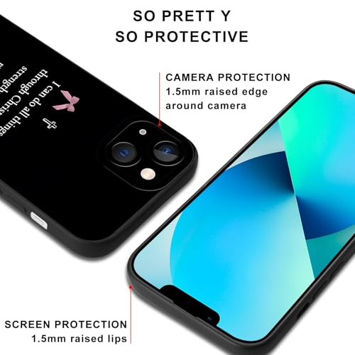 Coque iPhone 13 en silicone lot de 2 avec versets de la Bible chrétienne