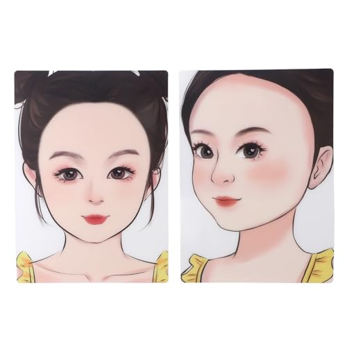 Sorandy Child Face Painting Practice Boards, Reusable Painting Exercise Template, Face Painting Drawing Board with Dual Face Designs for Stage Home Makeup Painting, Sorandyamz78pgvf4