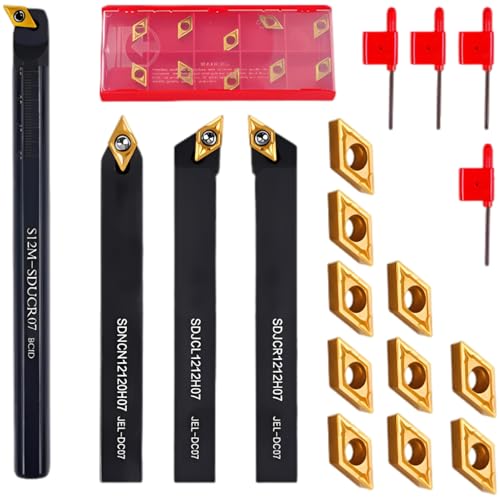 Set de 18 piezas para torneado de metal con porta herramientas miniatura 1