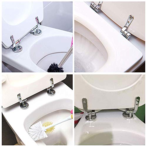 ZFYQ WC Sitz Scharniere, 1 Paar Toilettenscharniere aus Zinklegierung, Meisten Toilettendeckel Ersatzteile für Holz, Kunstharz, MDF, einschließlich Zubehör