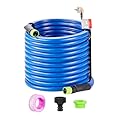 Happybuy 100ft Heated Water Hose for RV, Antifreeze to -45°F, Self-Regulating, 5/8" I.D., BPA & Lead-Free, with 3/4" GHT Adapter