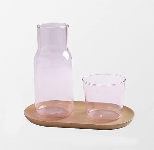 Miniatura 4 de Juego de jarras de agua de noche de cristal transparente, jarra y taza de noche