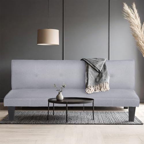 La Mejor Recopilación de Sillon Cama Individual más recomendados. 41 Kingshouse | Sofá Cama Individual Plegable – Sillón MIA – Estructura Madera – Tapizado en Lino Suave – Compacto y Multifuncional – Gris