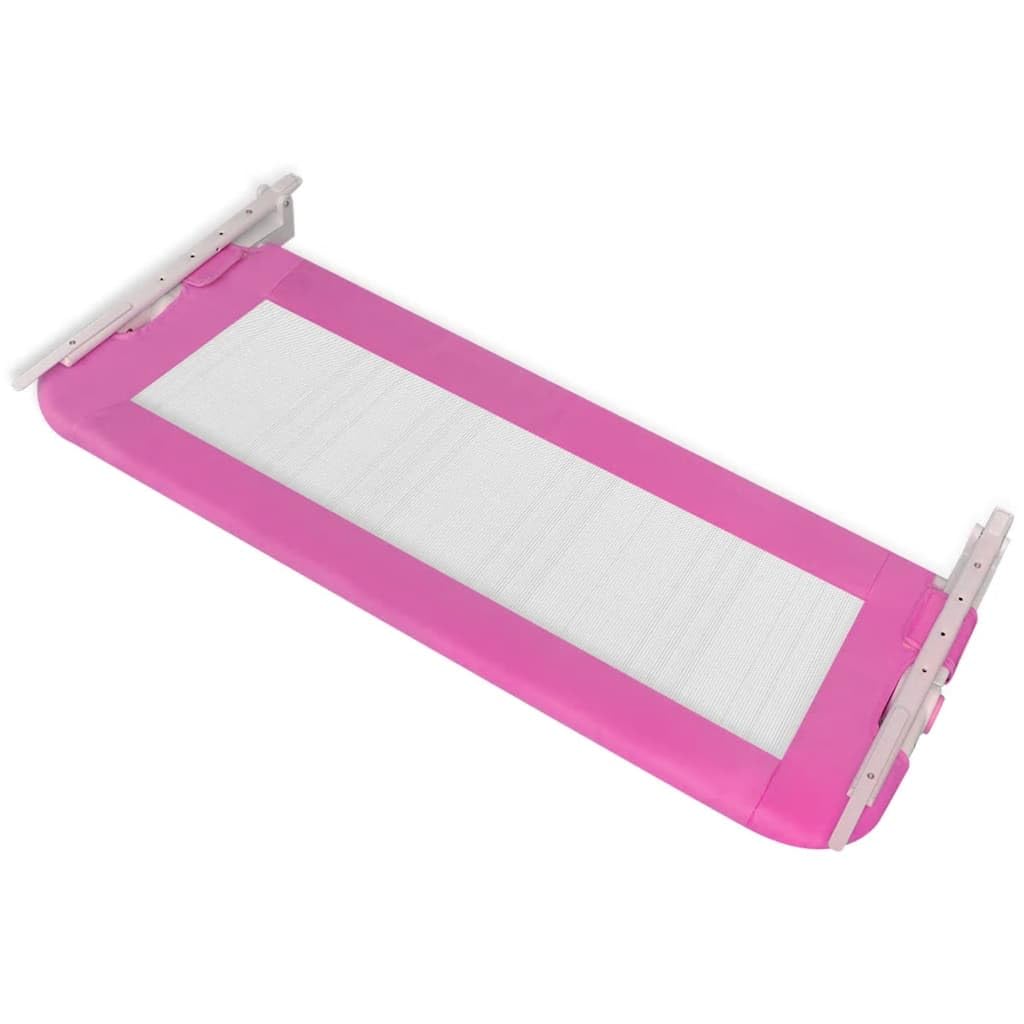 Kleinkind Bettschutzgitter 2 STK Rosa 102x42 cm klappbar mit Netzgewebe Bettschutzgitter für Kinderbett Babybett Elternbett Sturzschutz Absturzsicherung Sicherheit beim Schlafen