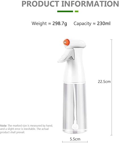 Miniatura 6 de Pulverizador de aceite para cocinar, rociador de aceite de oliva de vidrio de 7.8 fl oz, botella de aceite de canola, accesorios de cocina para