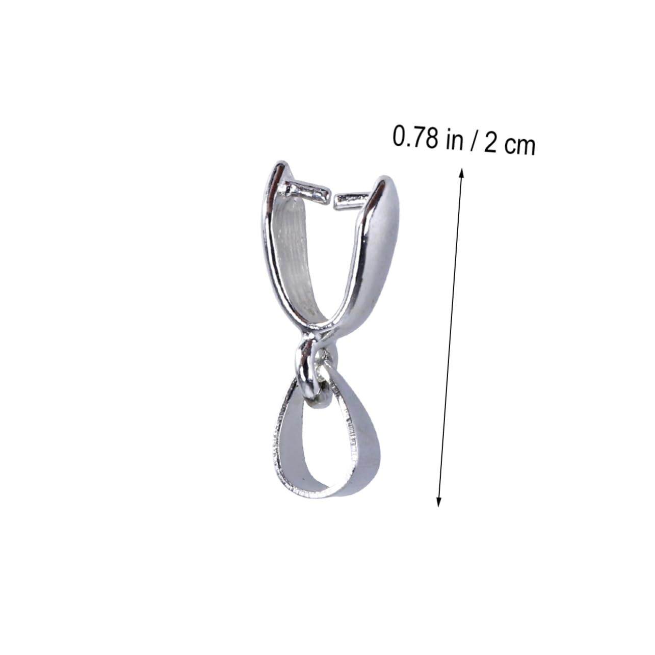 COHEALI 2 Set Di Connettori Per Perline in Metallo Con Chiusura A Pizzico Da 20 Mm Per Gioielli Unici Per Collana E Catena 100 Pezzi * 2