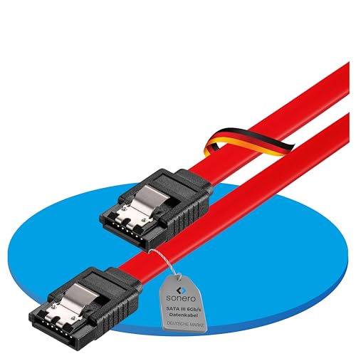 Sonero&reg; SATA III 6Gb/s Datenkabel, 0,30m, rot