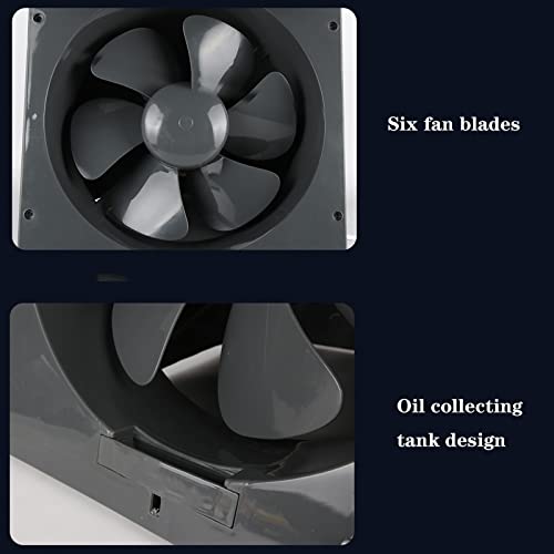 Ventilador de ventilación de 10 pulgadas para cocina extractora de aceite, ventilador de 6 aspas potente con tanque colector de aceite, 30W, 417CFM miniatura 7