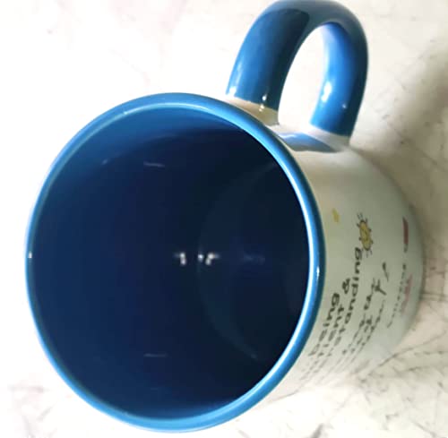 Image of DAYS Thank You Teacher's Personalized Mug - Custom Teacher's Name Best Teacher Gift, Teacher on Birthday Helping Me to Grow Ceramic Mug 11oz Blue Mug